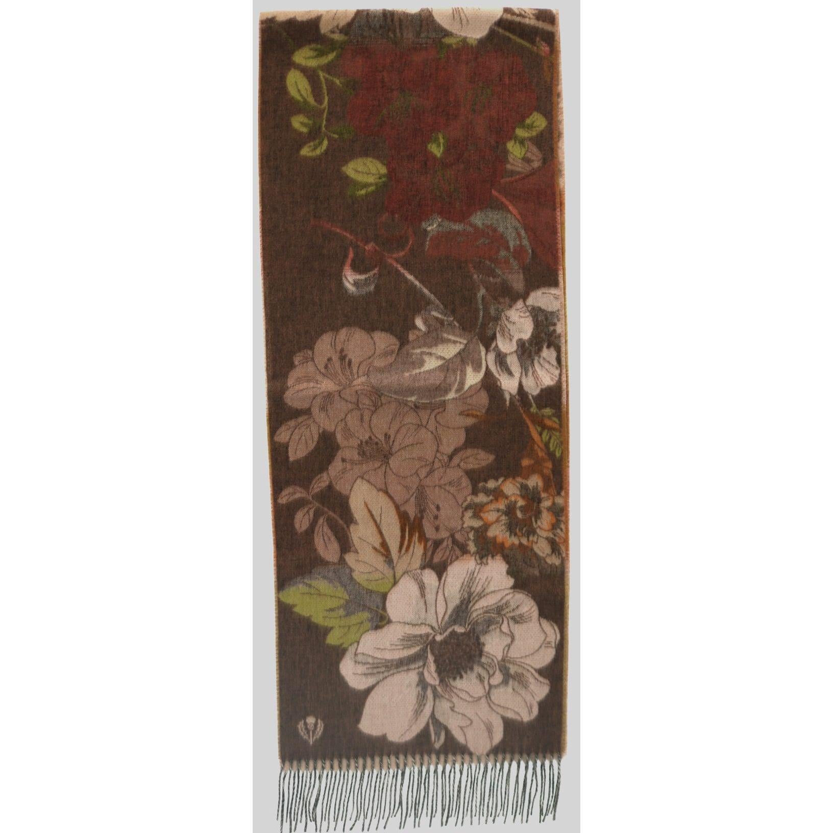 Peach Floral Scarf